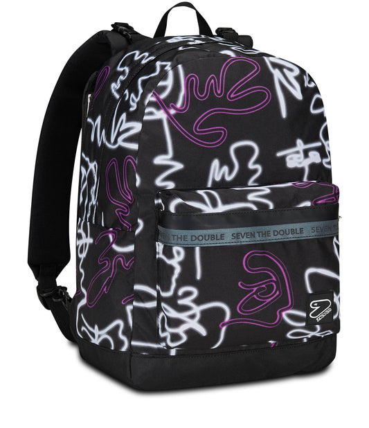 ZAINO Seven® REVERSIBILE CON EARPHONES WIRELESS - THE DOUBLE LEDCONTOUR