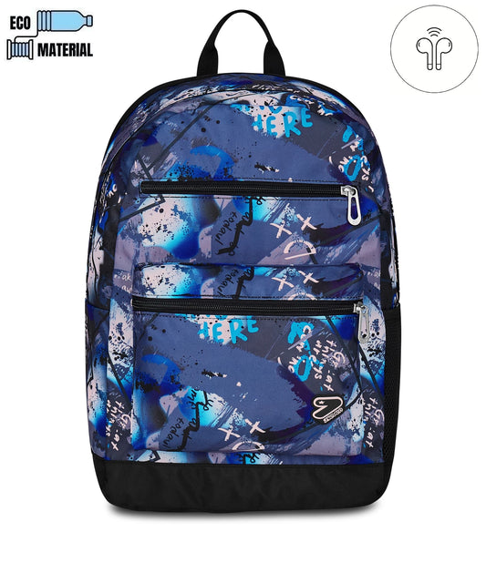 ZAINO Seven® REVERSIBILE CON EARPHONES WIRELESS - DARK SPOTS