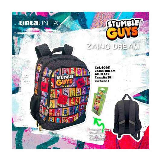 ZAINO STUMBLE GUYS DREAM CARDS BLACK