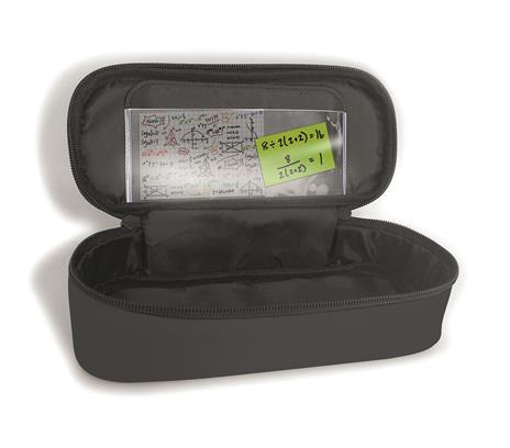 Astuccio ovale ScuolaZOO 2022, nero - 22 x 5 x 10 cm