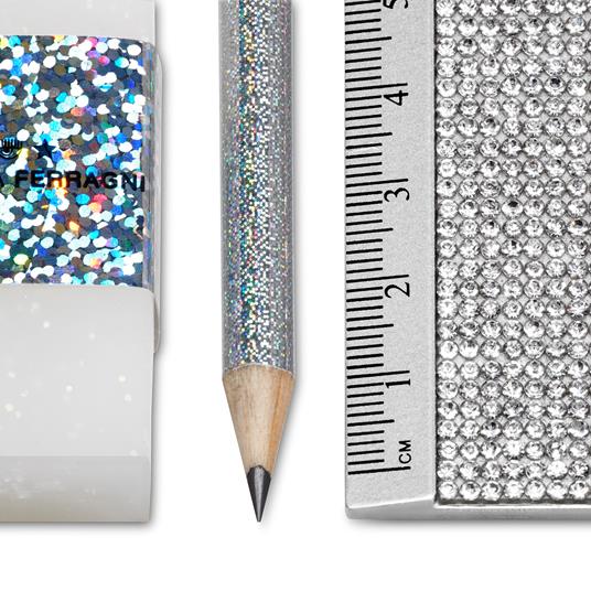 Blister righello + gomma + matita Chiara Ferragni - 12 x 24,5 cm