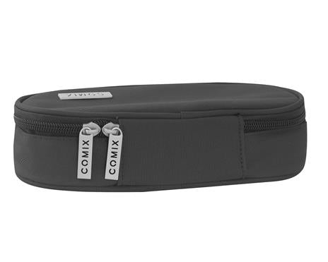 Astuccio Ovale Organizzato Monocolore Nero Comix