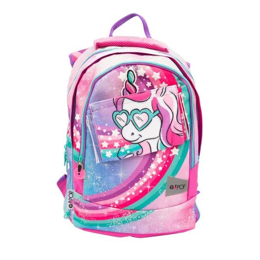 GOPOP23 Zaino Estensibile Round Unicorn by Giochi Preziosi Scuola 2023/24