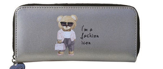 PORTAFOGLI BENNY BEAR MINIPA' ARGENTO