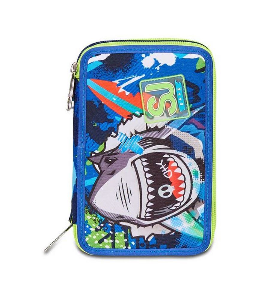Astuccio scuola 3 zip SJ Sharkstory