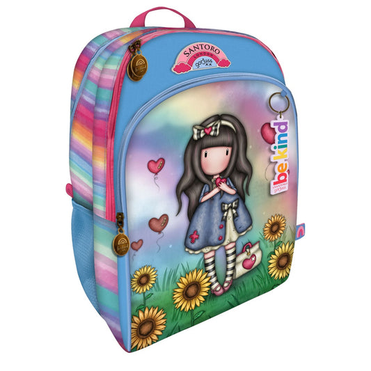 ZAINO LARGE 3 CERNIERE BE KIND TO YOURSELF GORJUSS