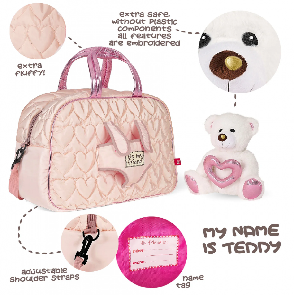 BORSA BOWLING ORSO CON CUORE 13088 27x41,5x21cm 40035