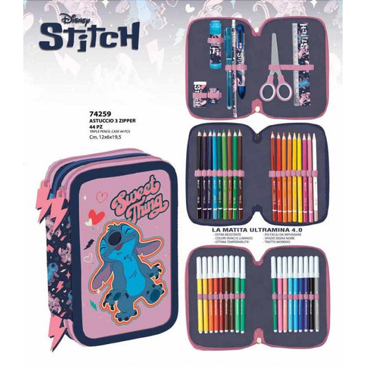 MARICART STITCH ASTUCCIO 3 ZIP 44 PEZZI 74259