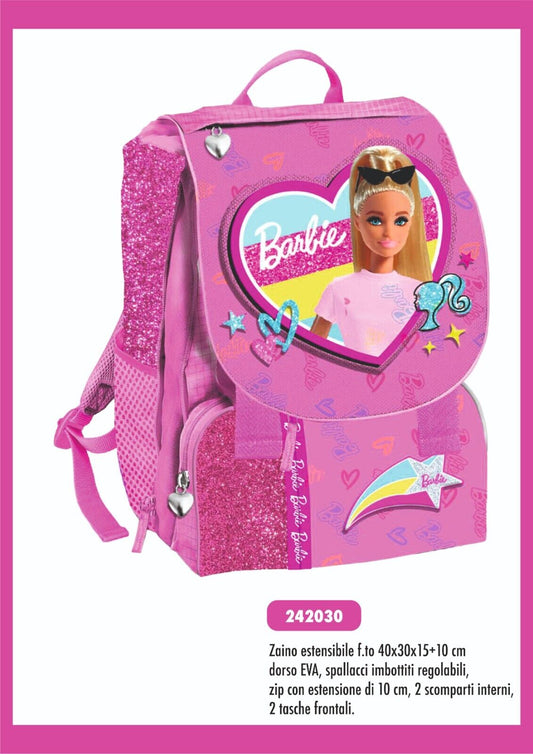 BARBIE ZAINO SCUOLA ESTENSIBILE