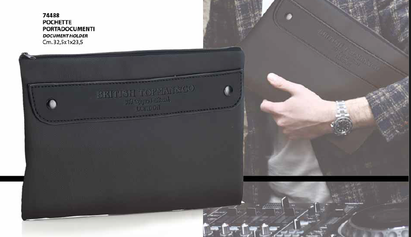 POCHETTE PORTADOCUMENTI ECOPELLE