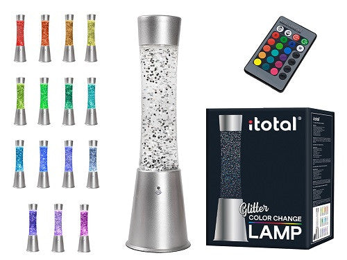 LAMPADA GLITTER CON TELECOMANDO CAMBIA COLORI