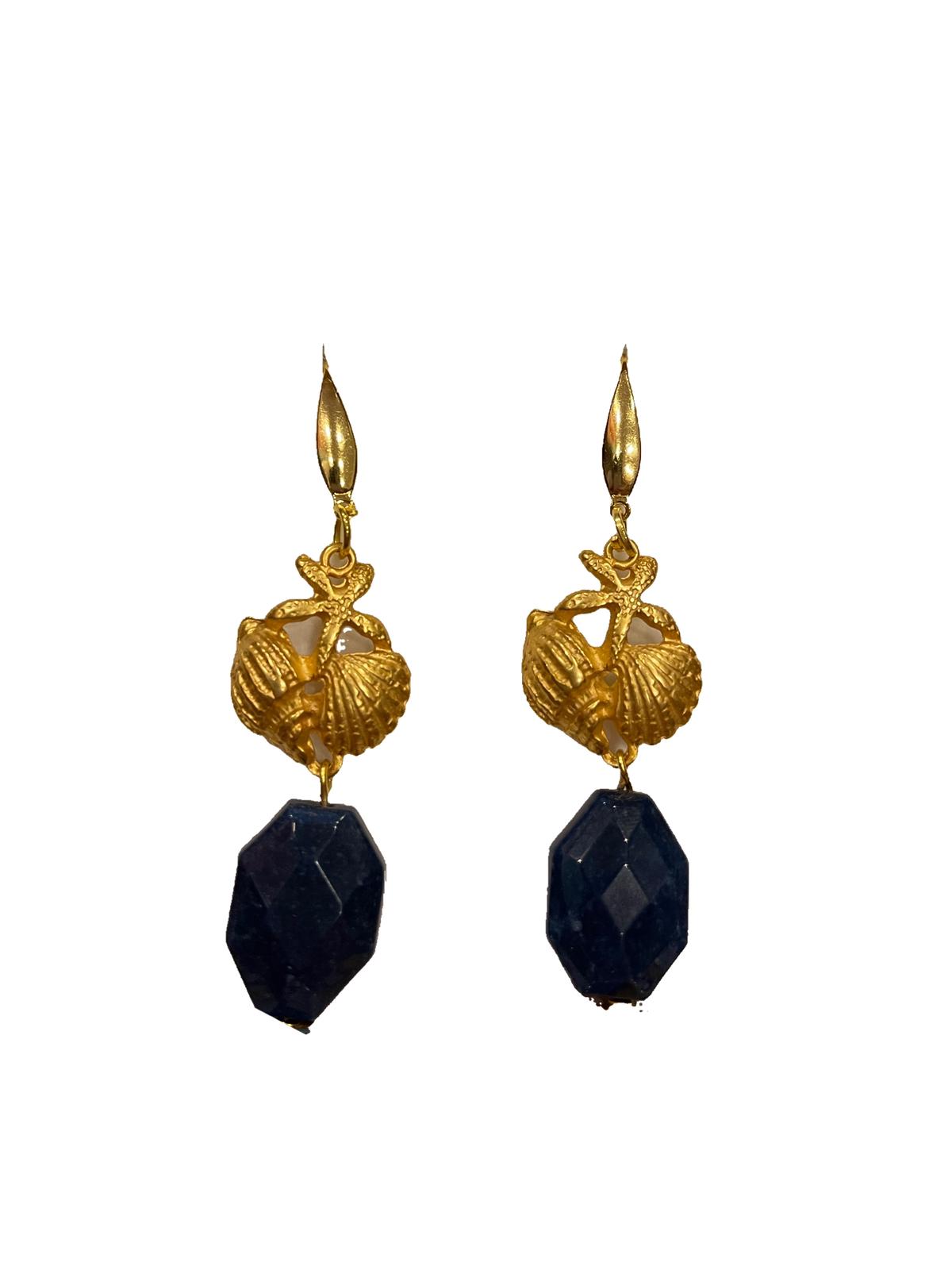 ORECCHINI COLLEZIONE SICILIA BASE ORO E PIETRE
