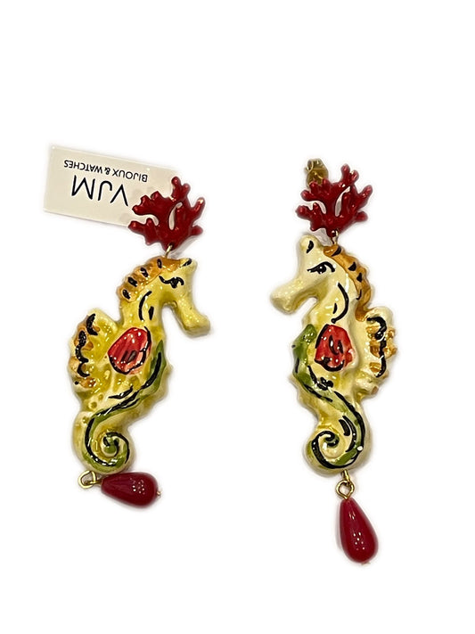 ORECCHINI COLLEZIONE SICILIA PIASTRELLA IN CERAMICA