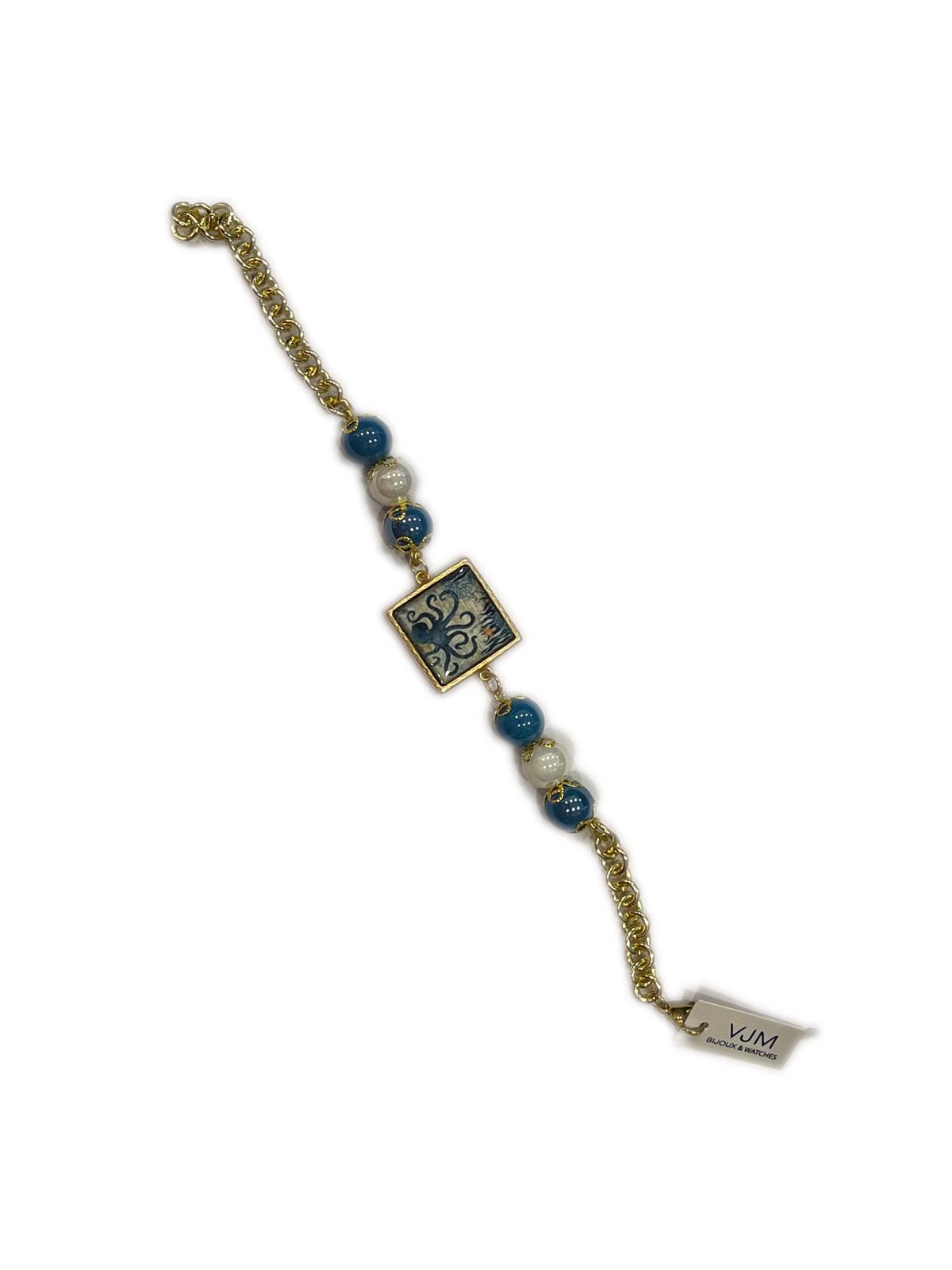BRACCIALE COLLEZIONE SICILIA PIETRA LAVICA QUADRATA
