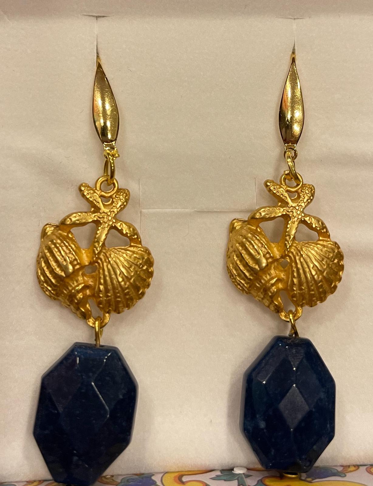 ORECCHINI COLLEZIONE SICILIA BASE ORO E PIETRE