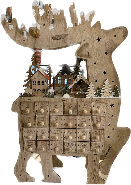 CALENDARIO LEGNO RENNA CM 36X55H