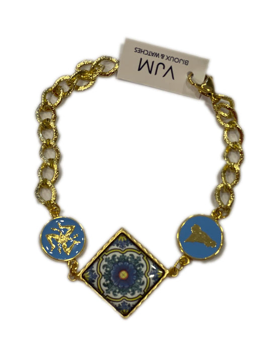 Bracciale collezione Sicilia Piastrella + sfere in ceramica smaltate