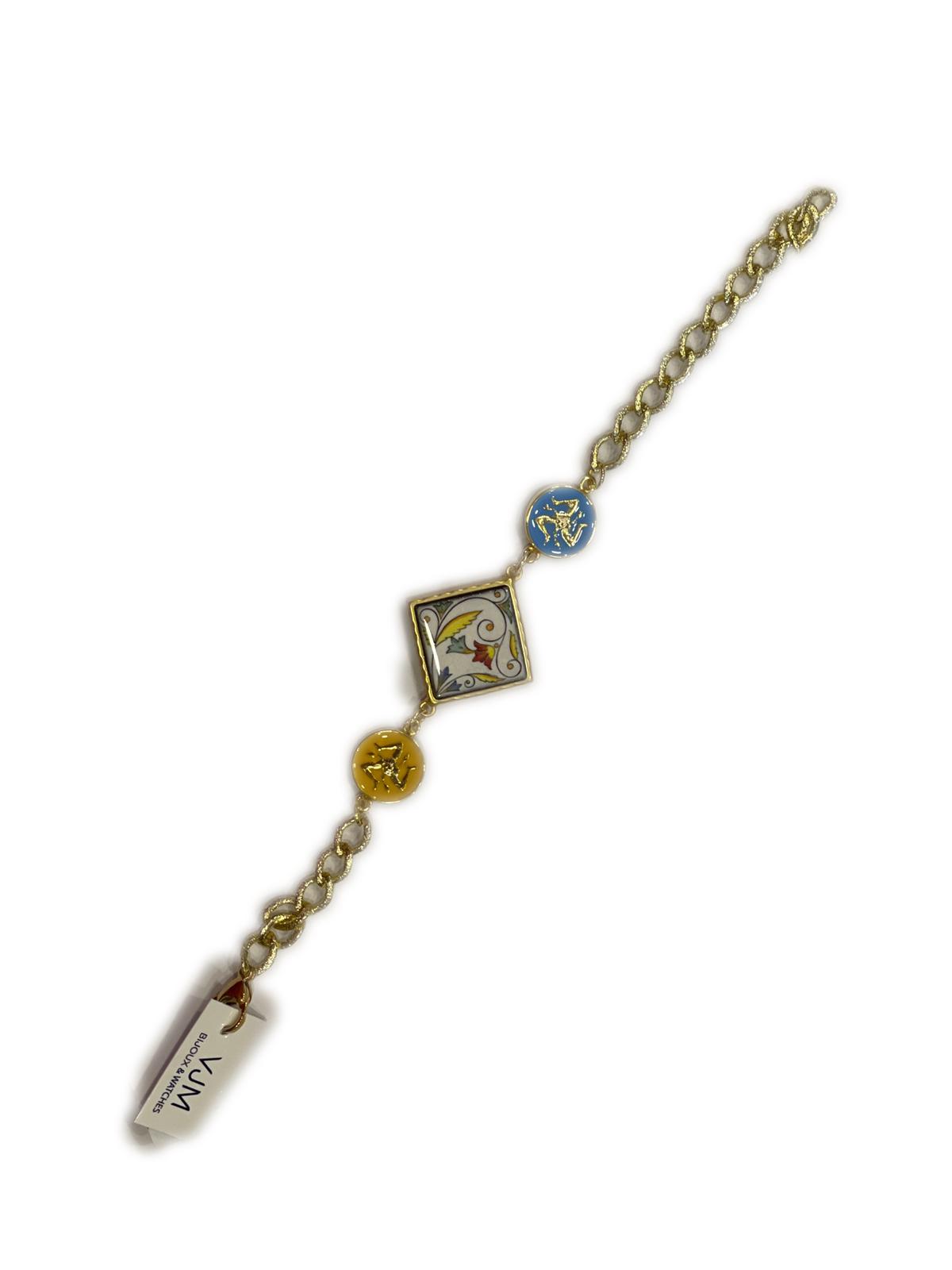 Bracciale collezione Sicilia Piastrella + sfere in ceramica smaltate