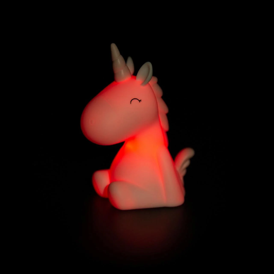 MINI LAMPADA 3D UNICORNO COMODINO LUCE LED COLORATE A BATTERIE - D470-03