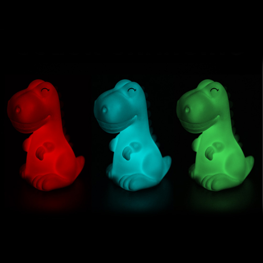 MINI LAMPADA 3D DINOSAURO COMODINO LUCE LED COLORATE A BATTERIE - D471-01