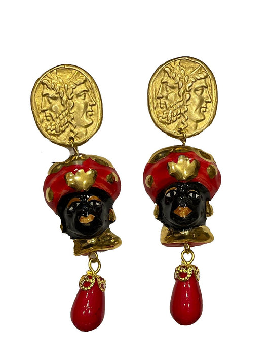 ORECCHINI COLLEZIONE SICILIA PIASTRELLA IN CERAMICA