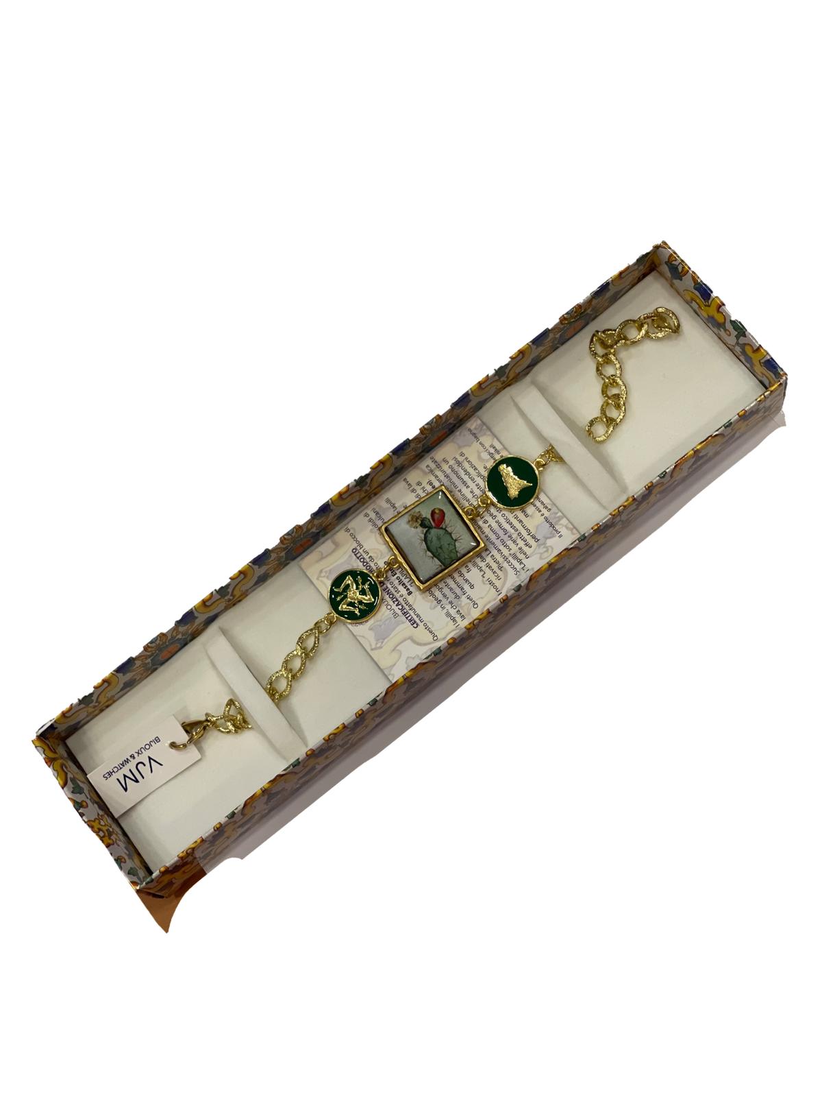 Bracciale collezione Sicilia Piastrella + sfere in ceramica smaltate