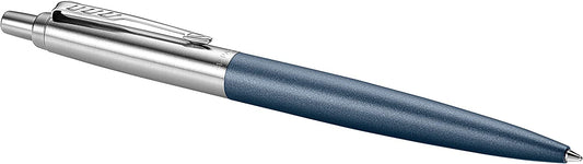 Parker Jotter Penna a Sfera XL, Finitura Cromata, Punta Media, Inchiostro Blu, Confezione Regalo, Primrose Matte Blue