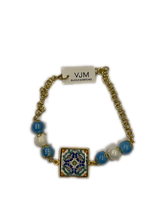 BRACCIALE COLLEZIONE SICILIA PIETRA LAVICA QUADRATA