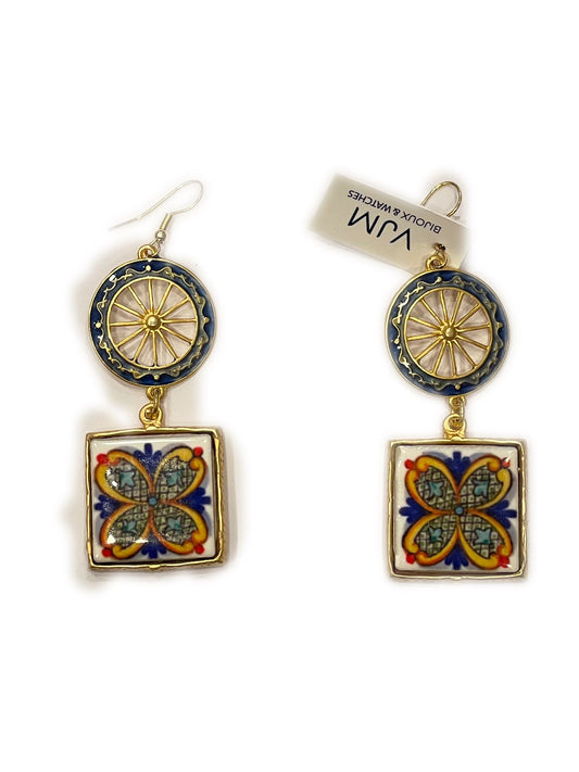 ORECCHINI COLLEZIONE SICILIA PIASTRELLA IN CERAMICA