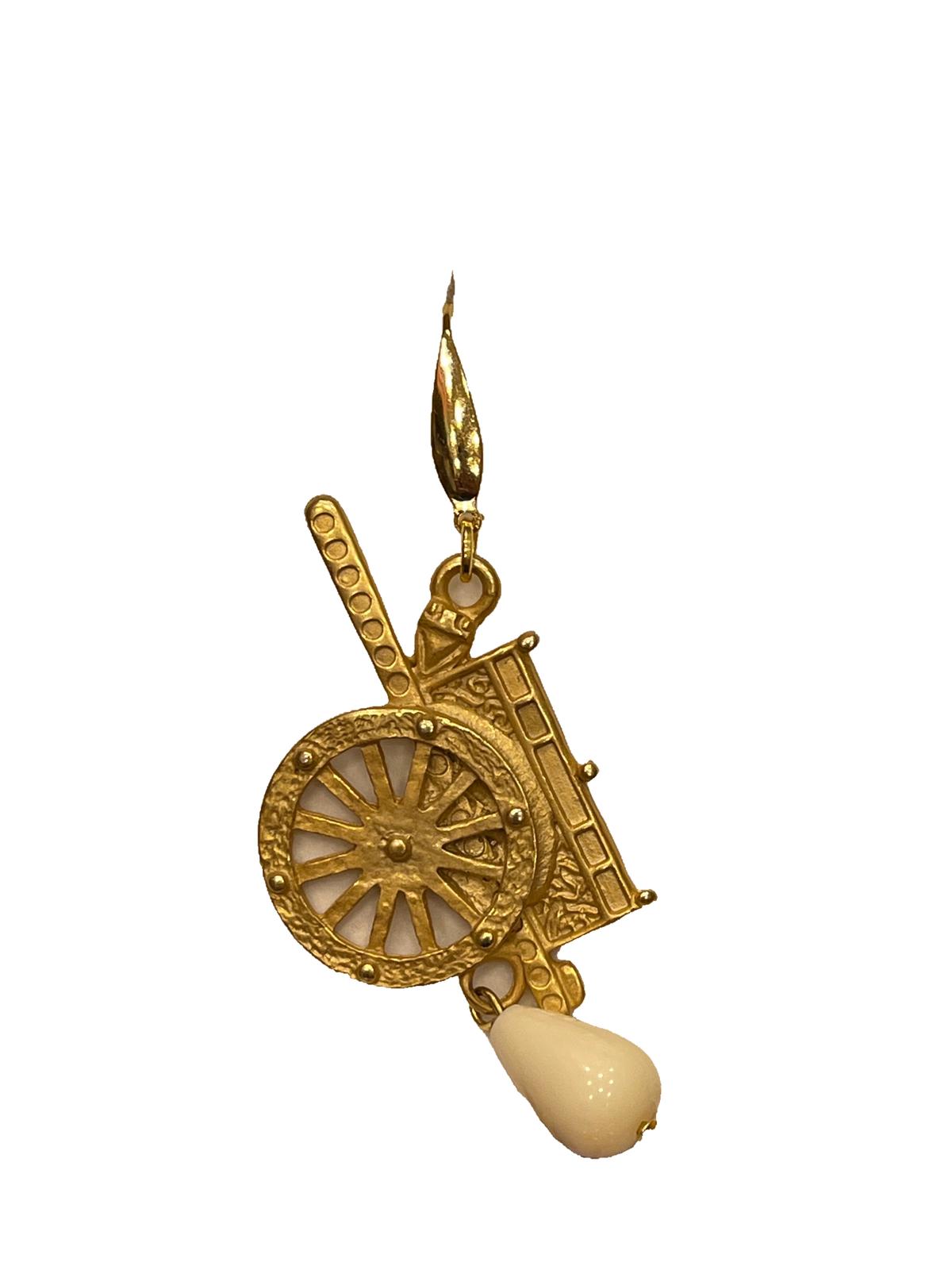 ORECCHINI COLLEZIONE SICILIA BASE ORO E PIETRE