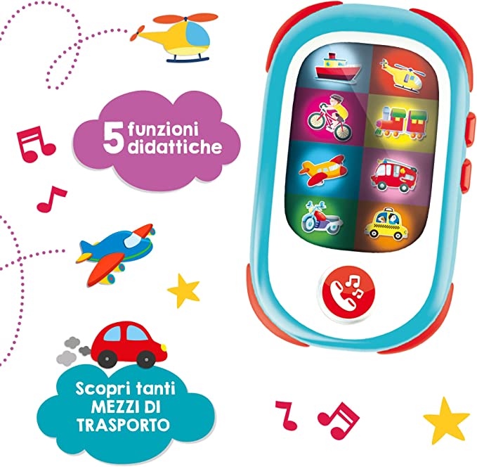 Liscianigiochi- Carotina Baby Smartphone LED, 95032