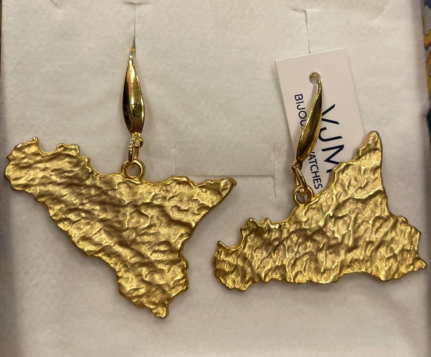 ORECCHINI COLLEZIONE SICILIA BASE ORO E PIETRE
