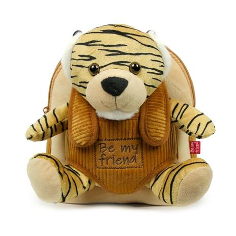 Mini Zaino Perletti Toy Con Pelouche Joe Tiger