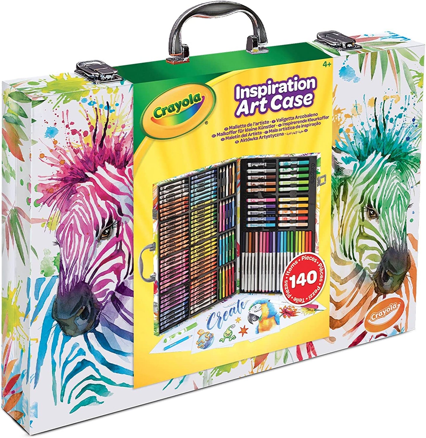 Crayola Valigetta Colori Arcobaleno - Kit Creativo con 140 Pezzi Assortiti, Età Consigliata: 5-10 Anni