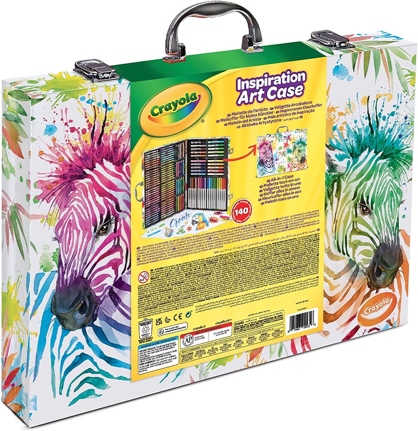 Crayola Valigetta Colori Arcobaleno - Kit Creativo con 140 Pezzi Assortiti, Età Consigliata: 5-10 Anni