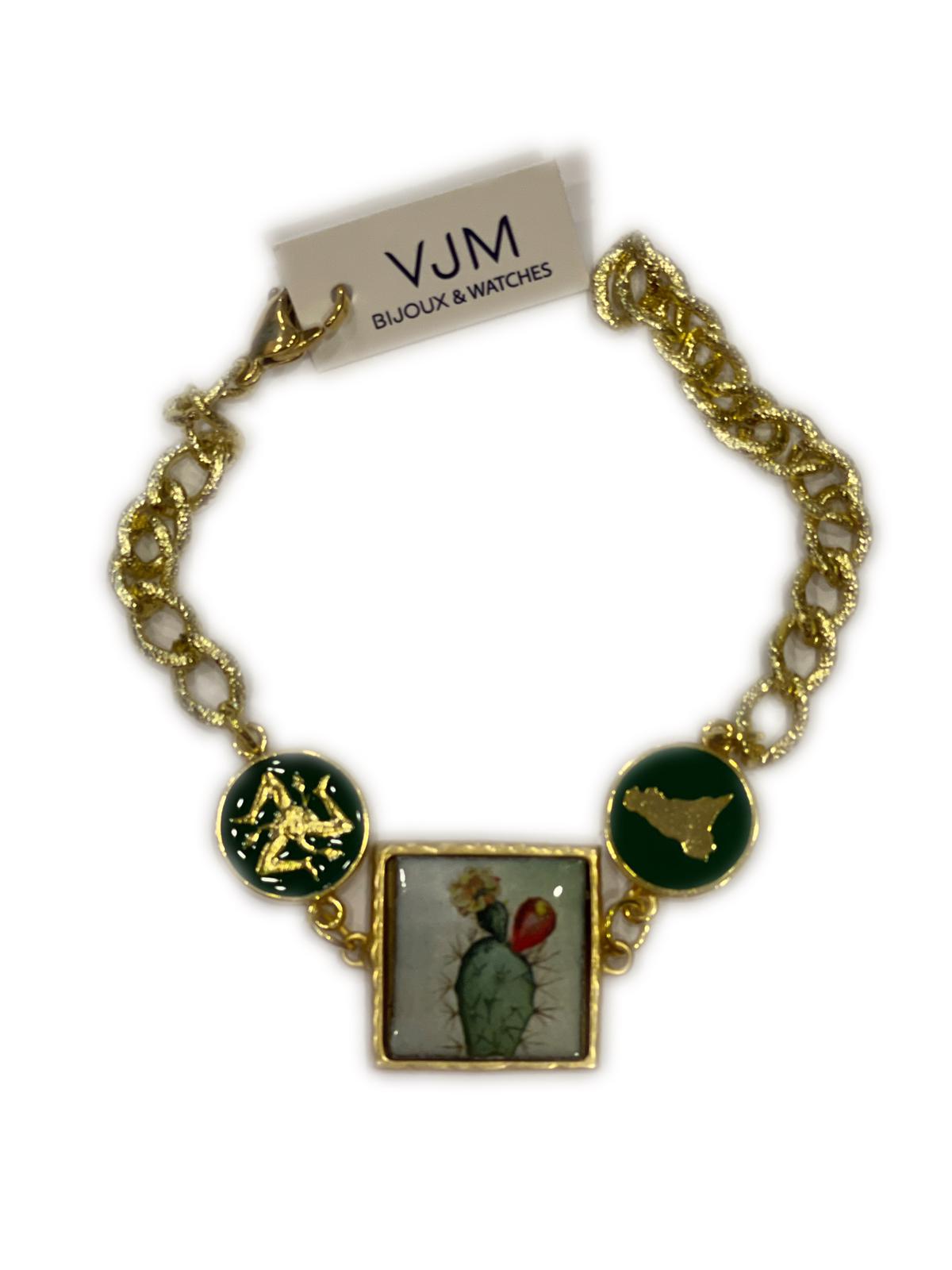 Bracciale collezione Sicilia Piastrella + sfere in ceramica smaltate