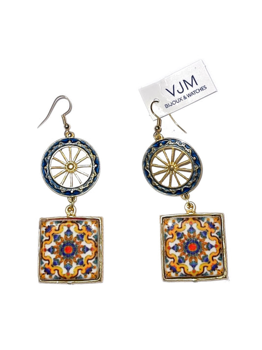 ORECCHINI COLLEZIONE SICILIA PIASTRELLA IN CERAMICA