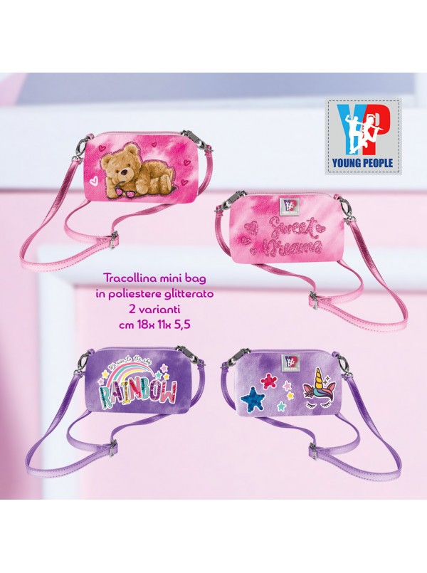 Borsa Tracollina Young People girl con Orsetto o unicorno borsetta bam –  cartoshop di prossimo