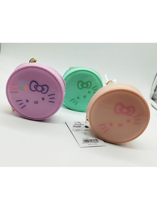 Porta Tutto Monete Chiavi Vernice Tinta Unita Hello Kitty Lucida Moschettone