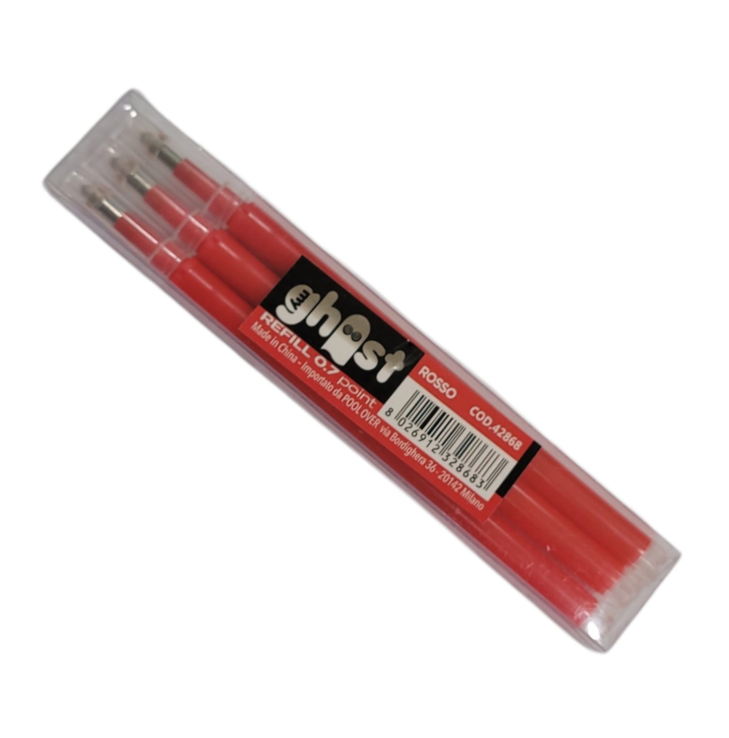 Penna Cancellabile Ghost Refill ROSSO (confezione 3 pezzi)