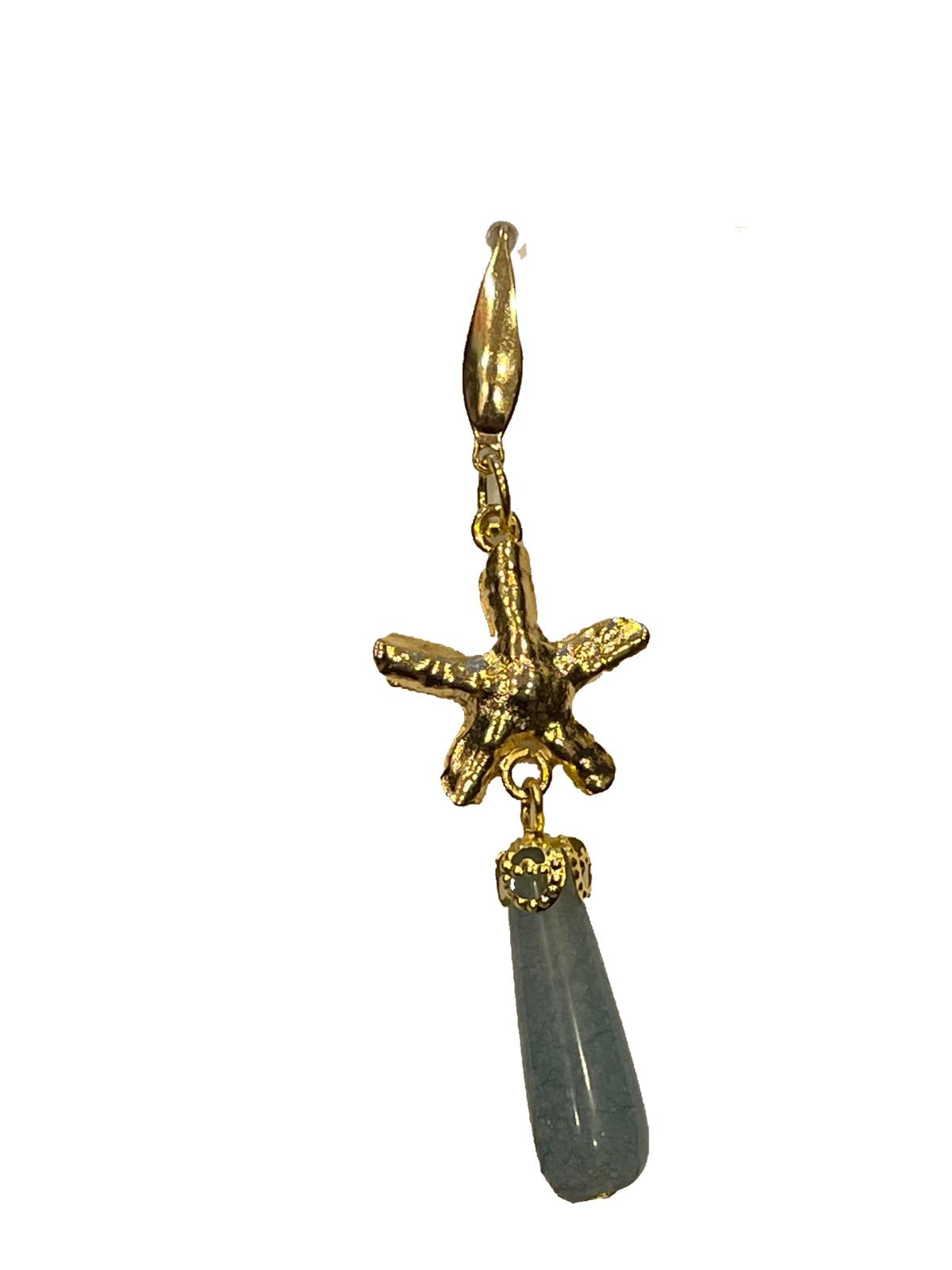 ORECCHINI SICILIA CON STELLA BASE ORO E PIETRA