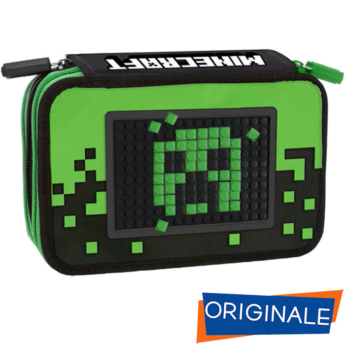 ASTUCCIO 3 ZIP CON CORREDO ( FRIXION INCLUSA) MINECRAFT