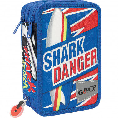ASTUCCIO 3 ZIP CON CORREDO SHARK ATTACK GOPOP