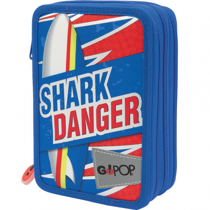 ASTUCCIO 3 ZIP CON CORREDO SHARK ATTACK GOPOP