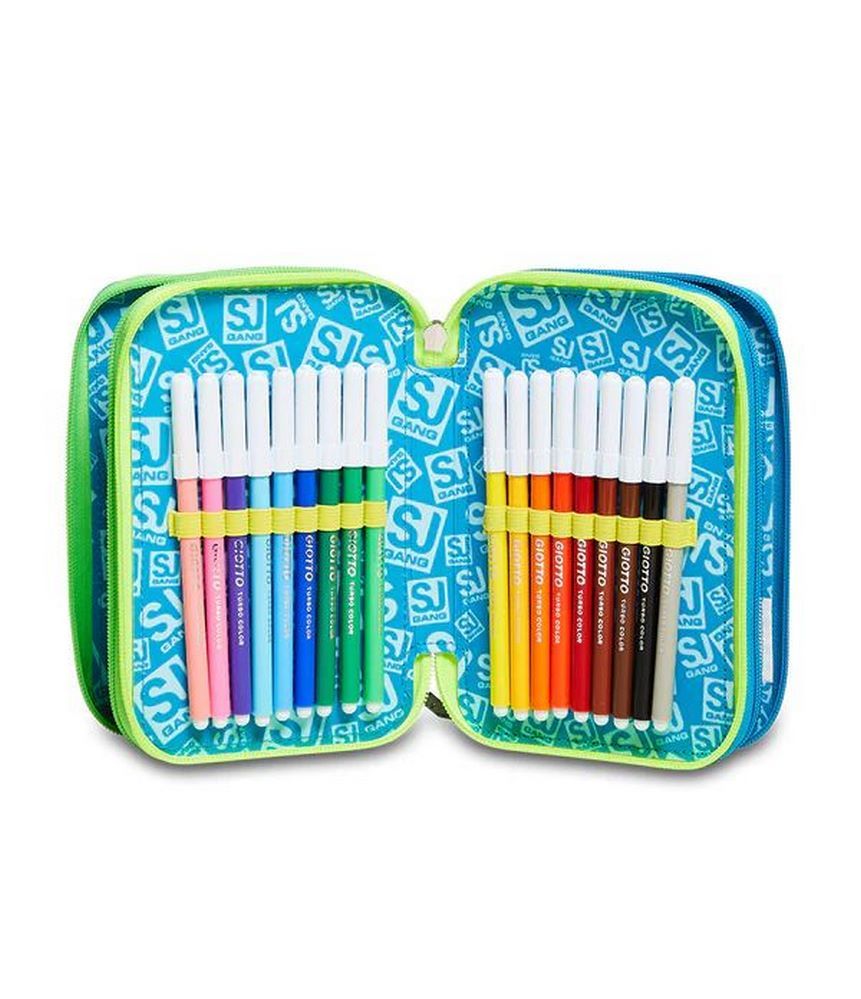 Astuccio scuola 3 zip SJ Animal Dinosauro