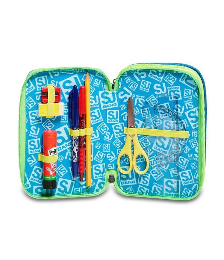 Astuccio scuola 3 zip SJ Animal Dinosauro