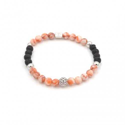 Bracciale Nitocris Le pietre del faraone - Rosa e nero