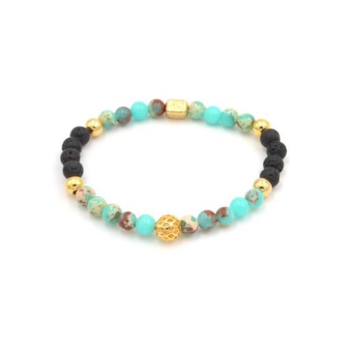 Bracciale Nitocris Le pietre del faraone - Verde Acqua