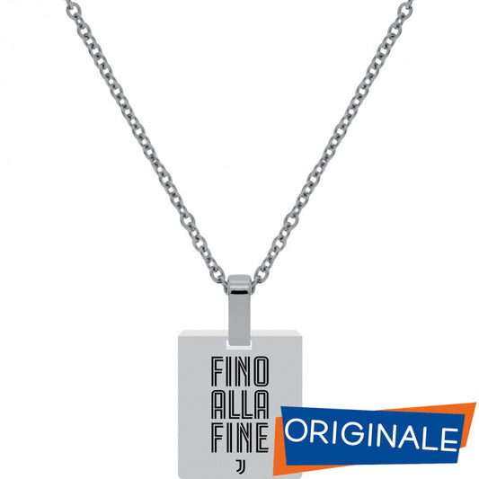 COLLANA IN ACCIAIO CON PIASTRINA FINO ALLA FINE JUVENTUS