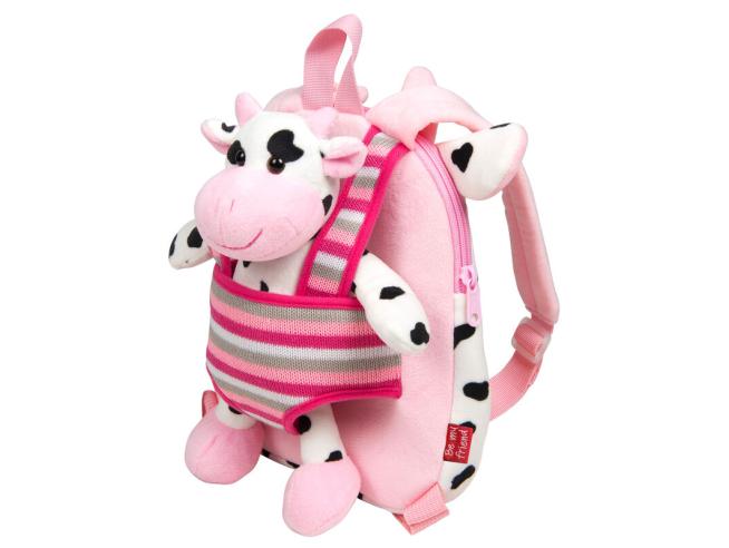 Connie Cow Reversible Zaino Con Peluche 25cm Perletti